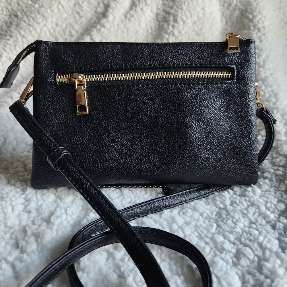 Classic Black Braided Crossbody Bag - Unbranded - Picture 2 of 12